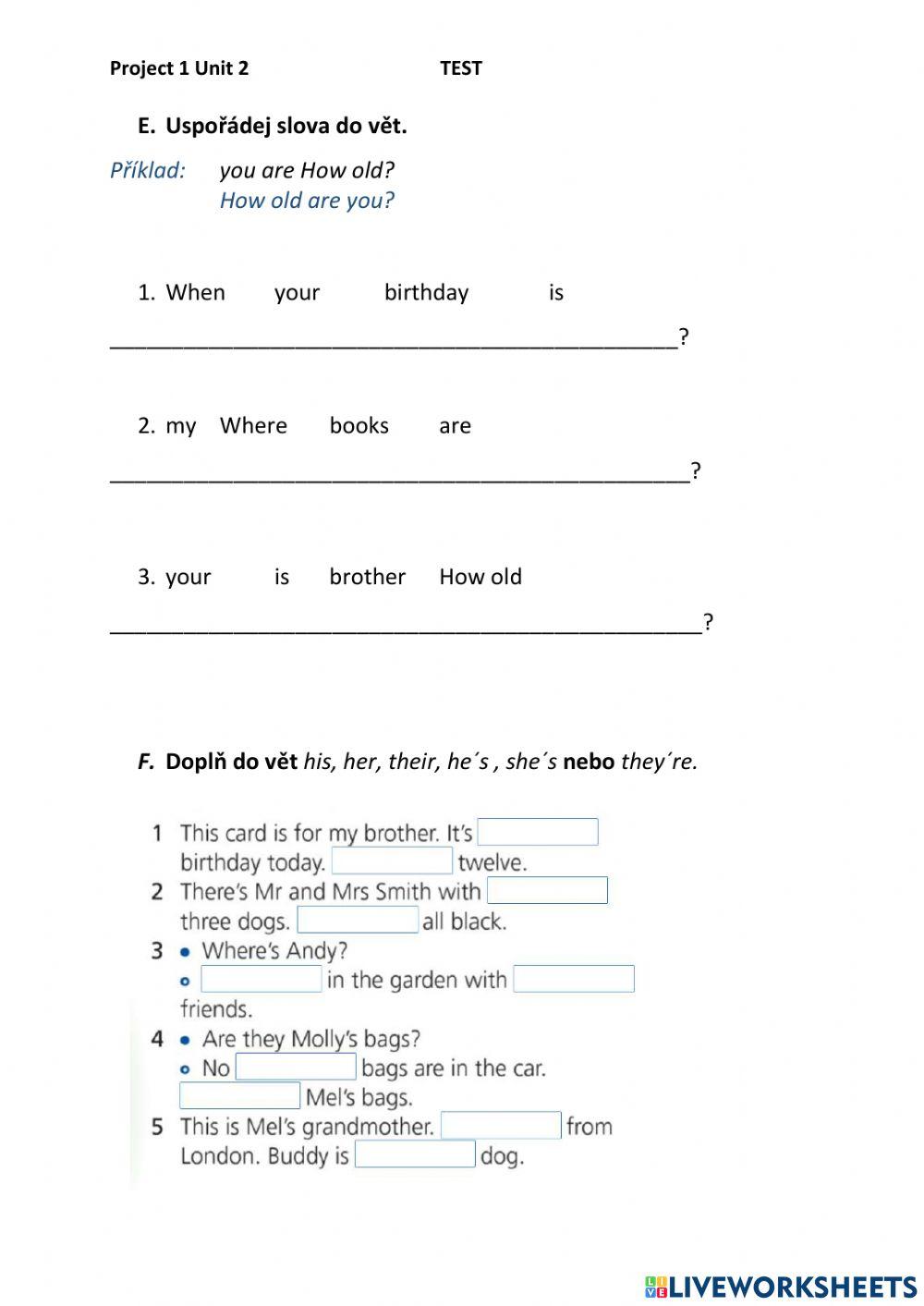 Project 1 Unit 2 TEST