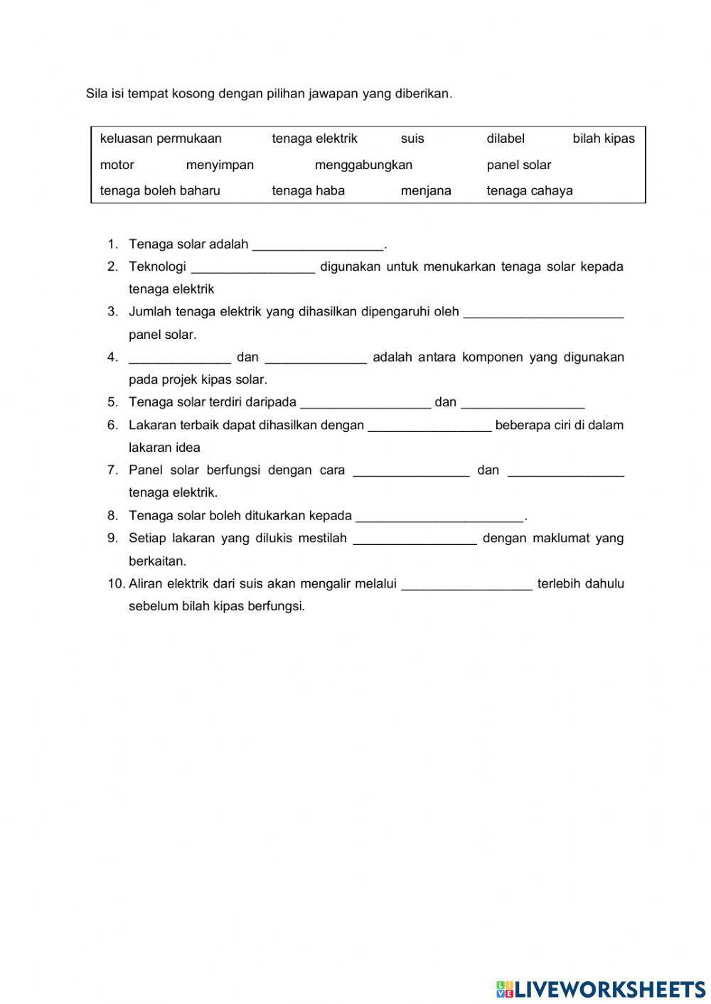 Mari Membina Kipas Solar