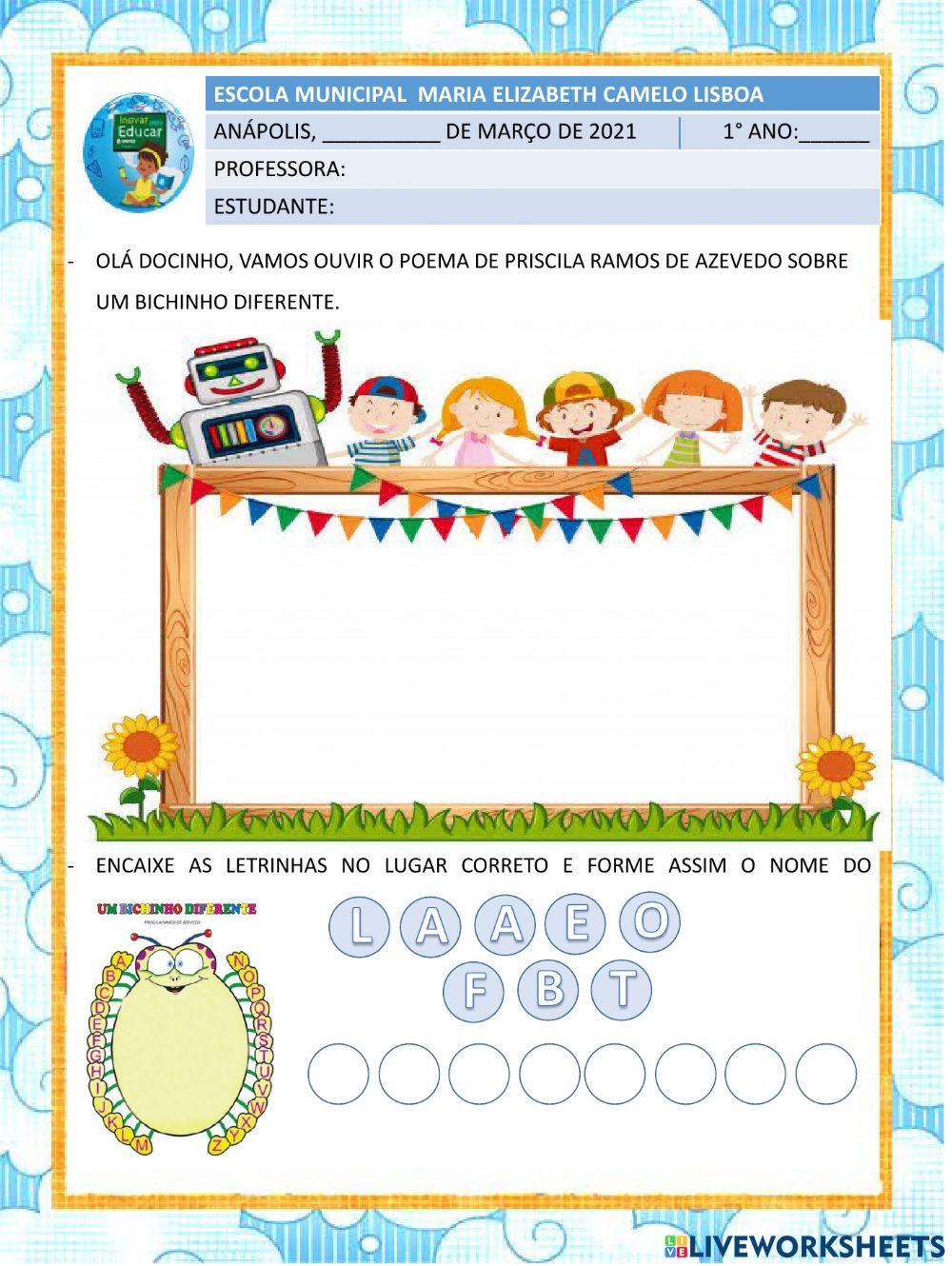 Atividade 19 - UM BICHINHO DIFERENTE