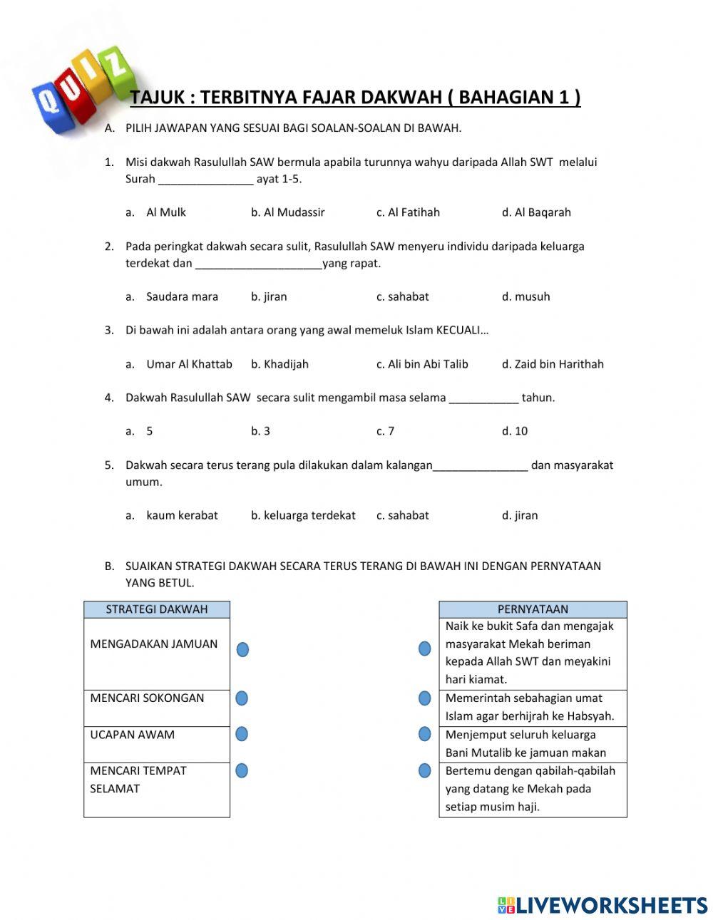 Terbitnya Fajar Dakwah ( Bahagian 1)