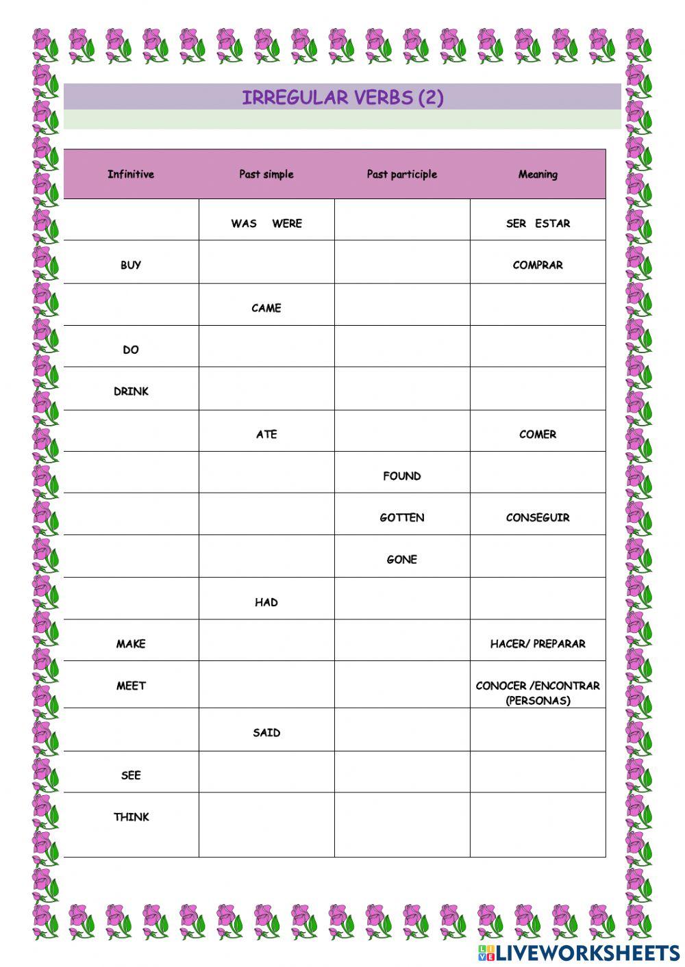 Irregular verbs2