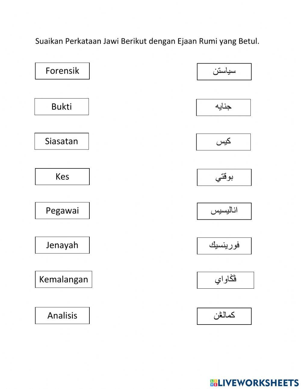 Jawi - Forensik di Malaysia
