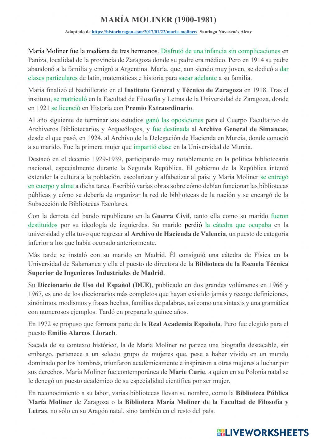 ALCE C1 CE María Moliner