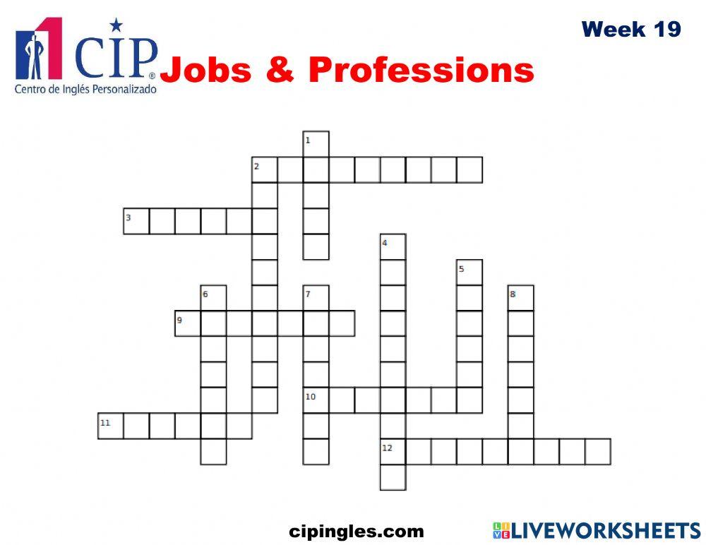 Verbs and Jobs Week 19