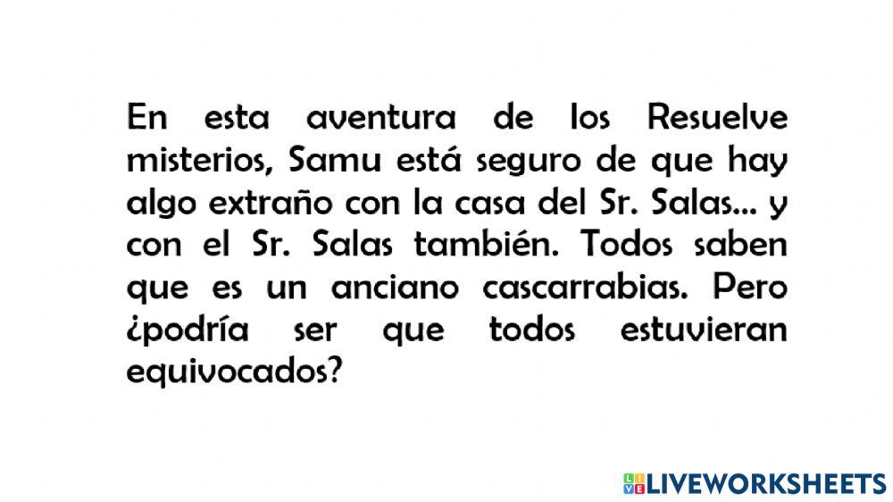 El misterio de la habitación escondida - Introducción