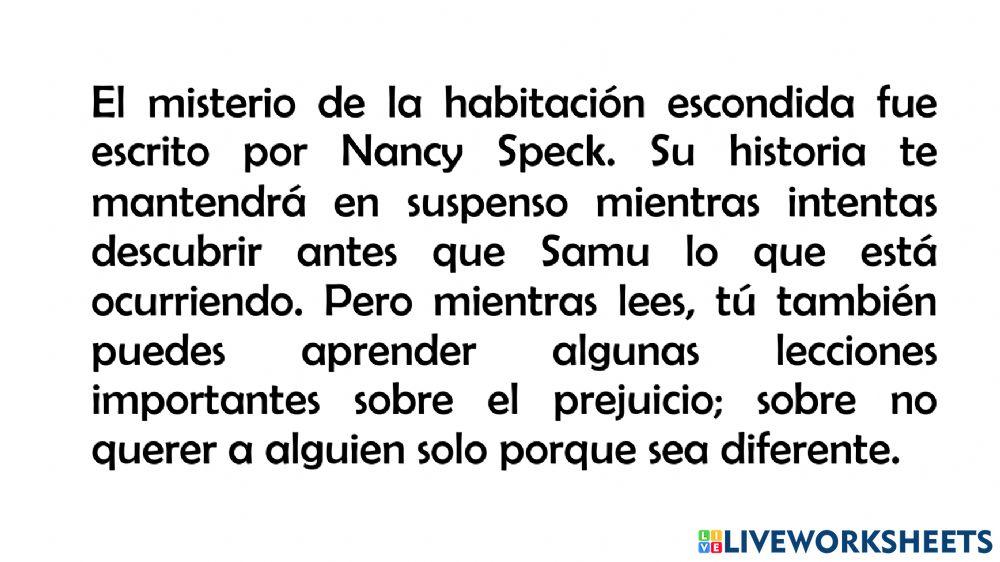 El misterio de la habitación escondida - Introducción
