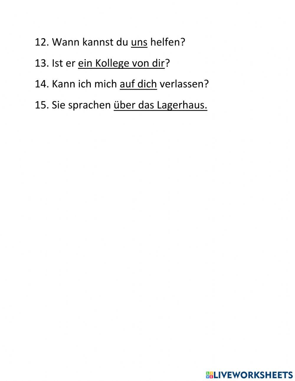 Satzglieder bestimmen