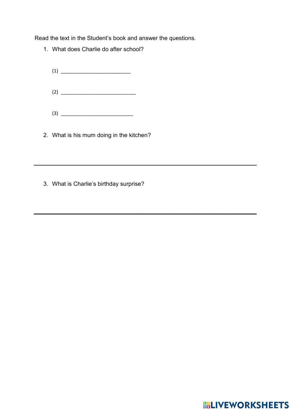 Charlie's Birthday Surprise