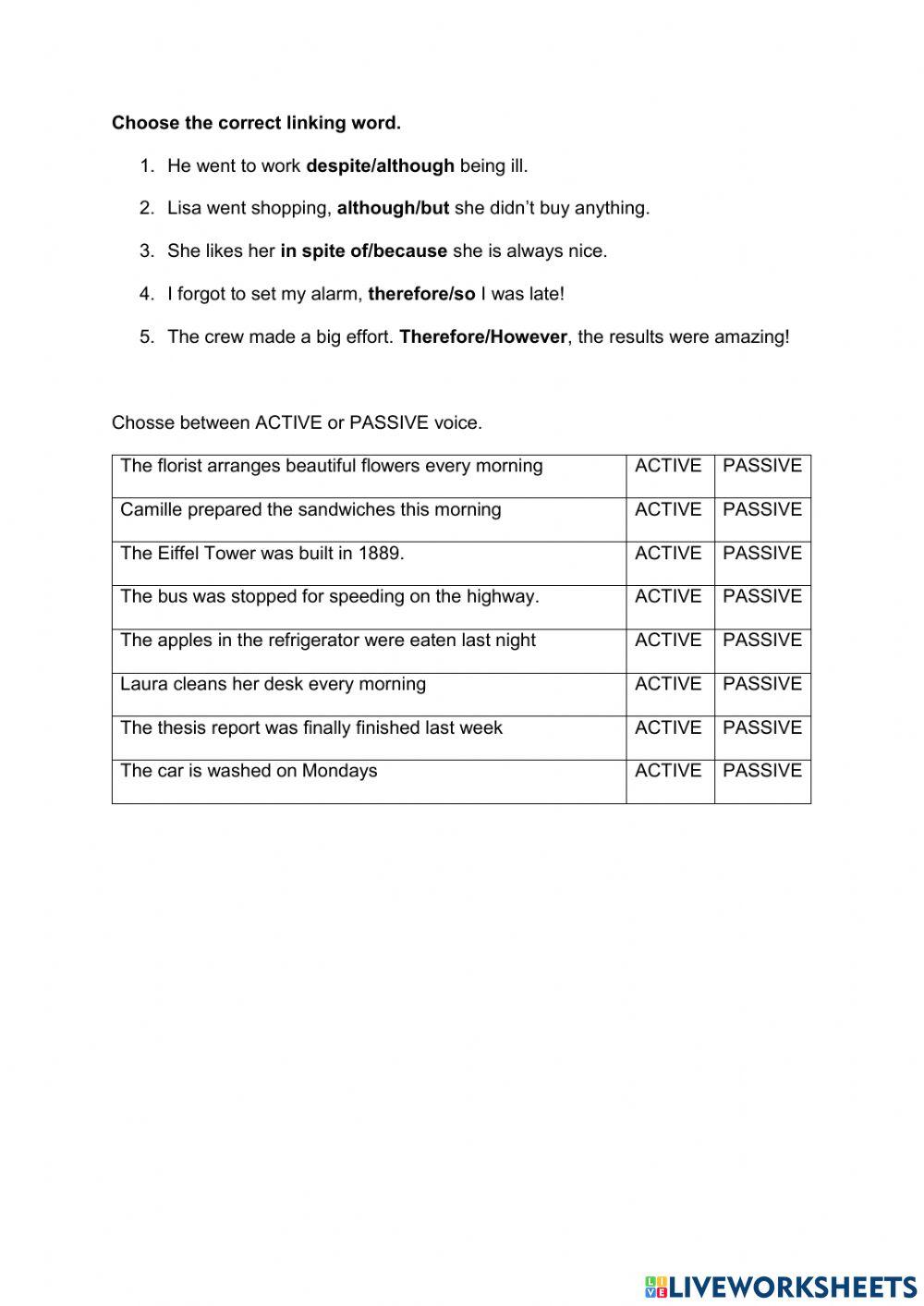 Summative test -- revision period --pre-int