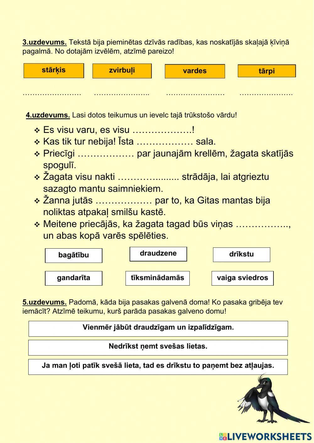Klausīšanās uzdevums. Klausīšanās uzdevums.