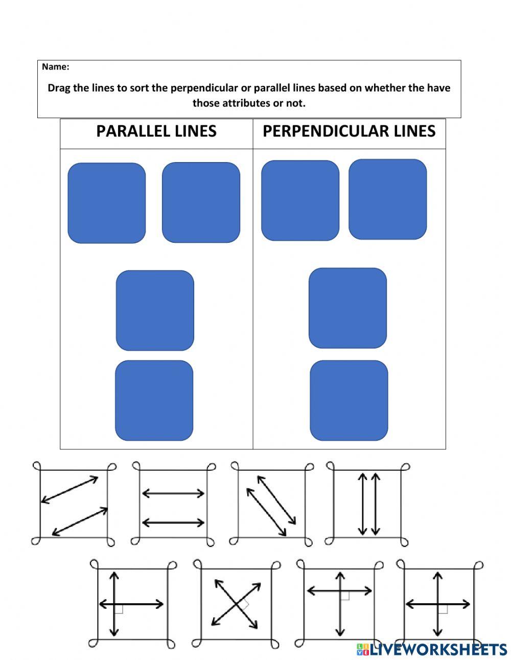 Sorting Parallel-Perpendicular Lines
