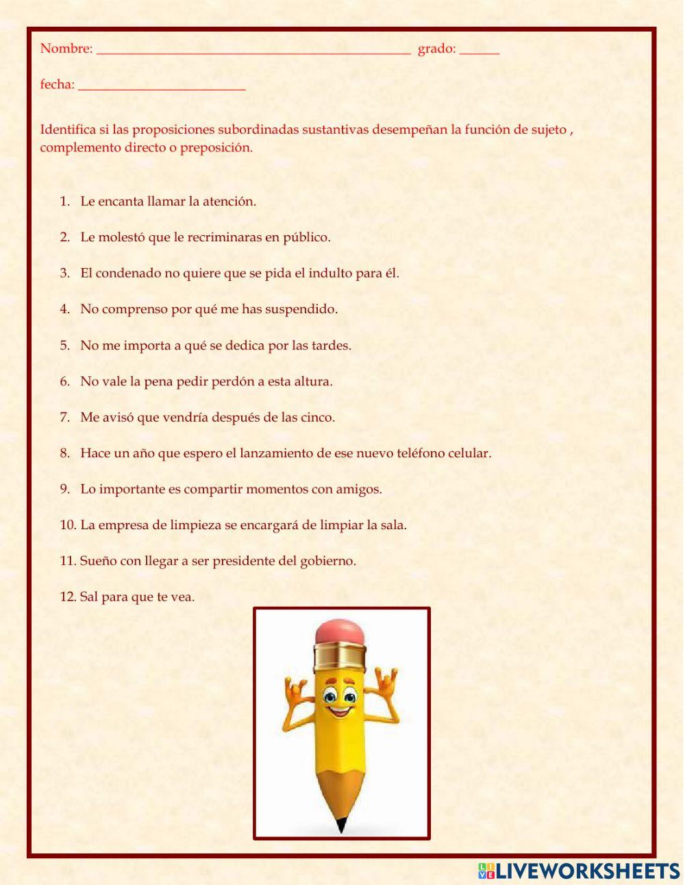 Subordinadas sustantivadas