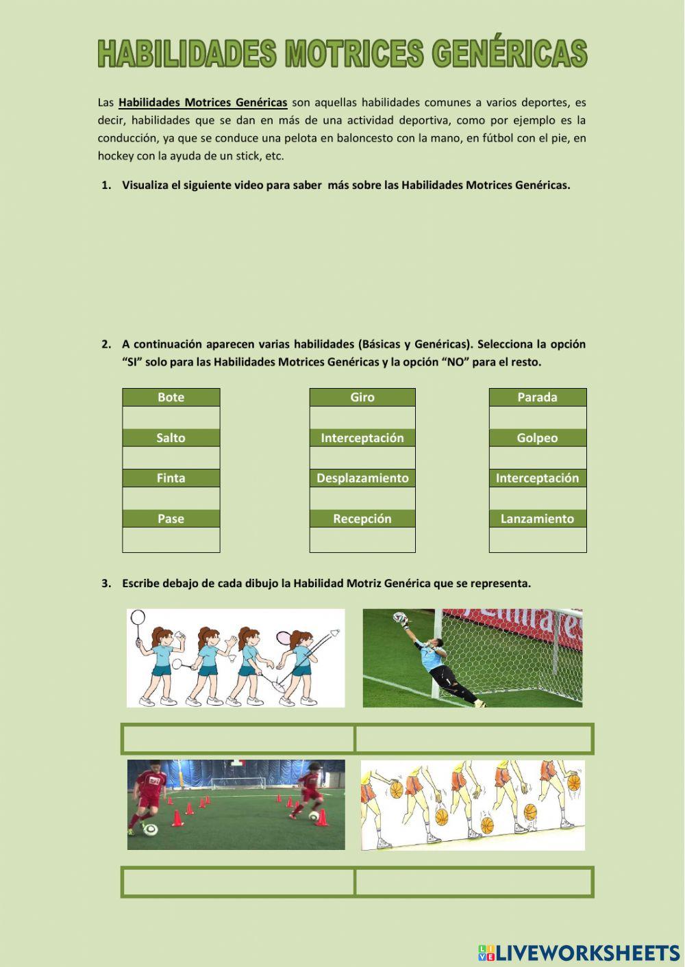 Habilidades Motrices Genéricas