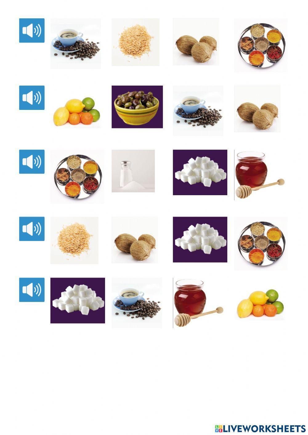 Listen and choose foods tiger 6 macmillan