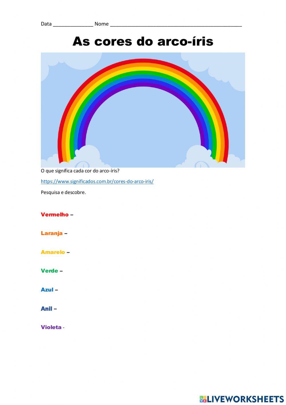 Cores do arco-íris