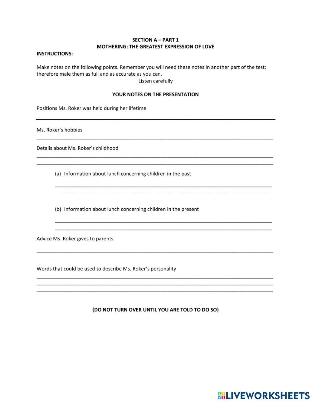 Listening Comprehension 2013