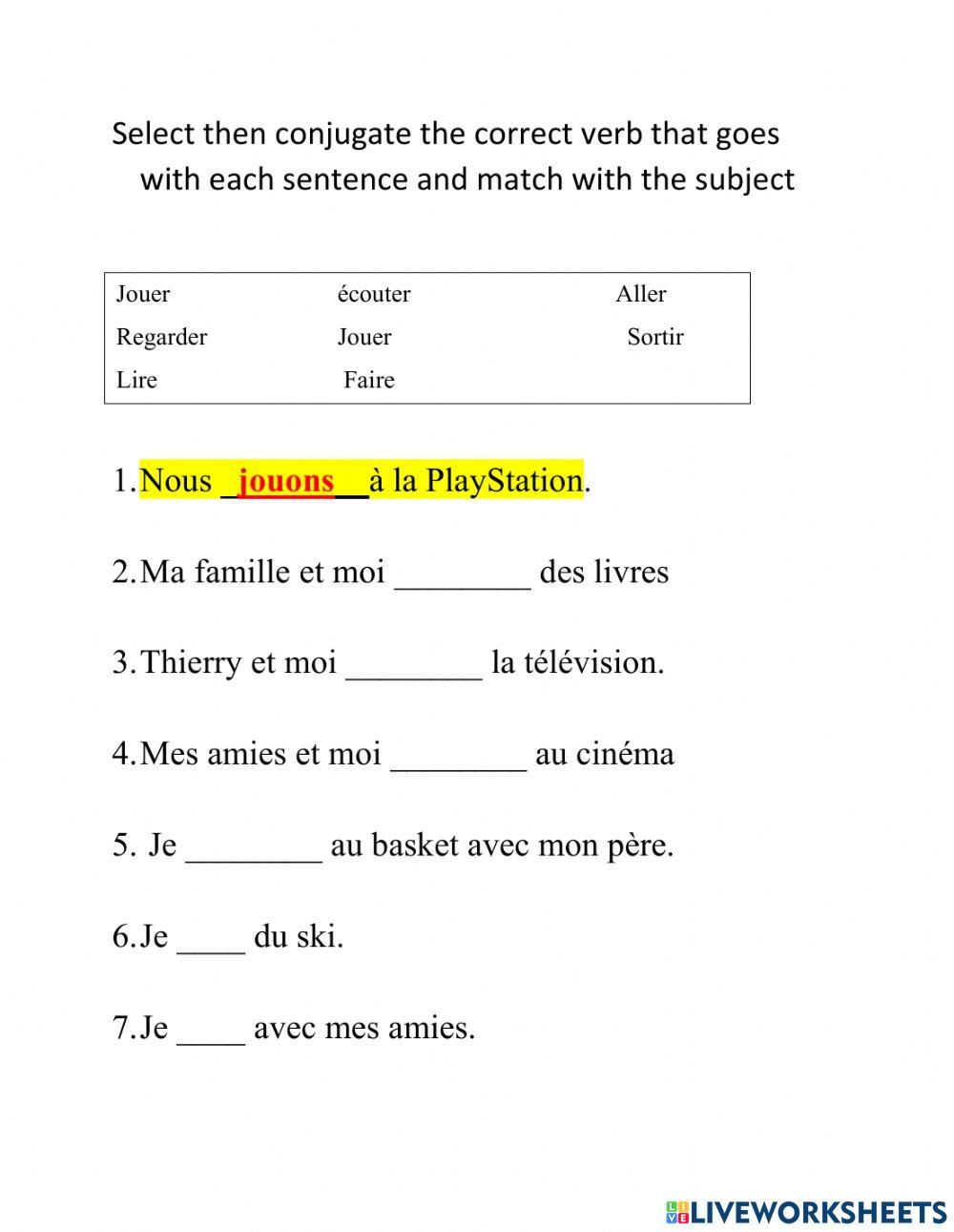 Les passetemps present