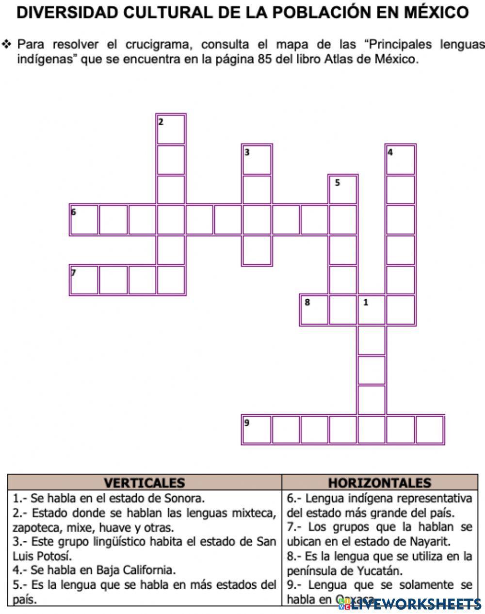 Diversidad cultural de la población en méxico