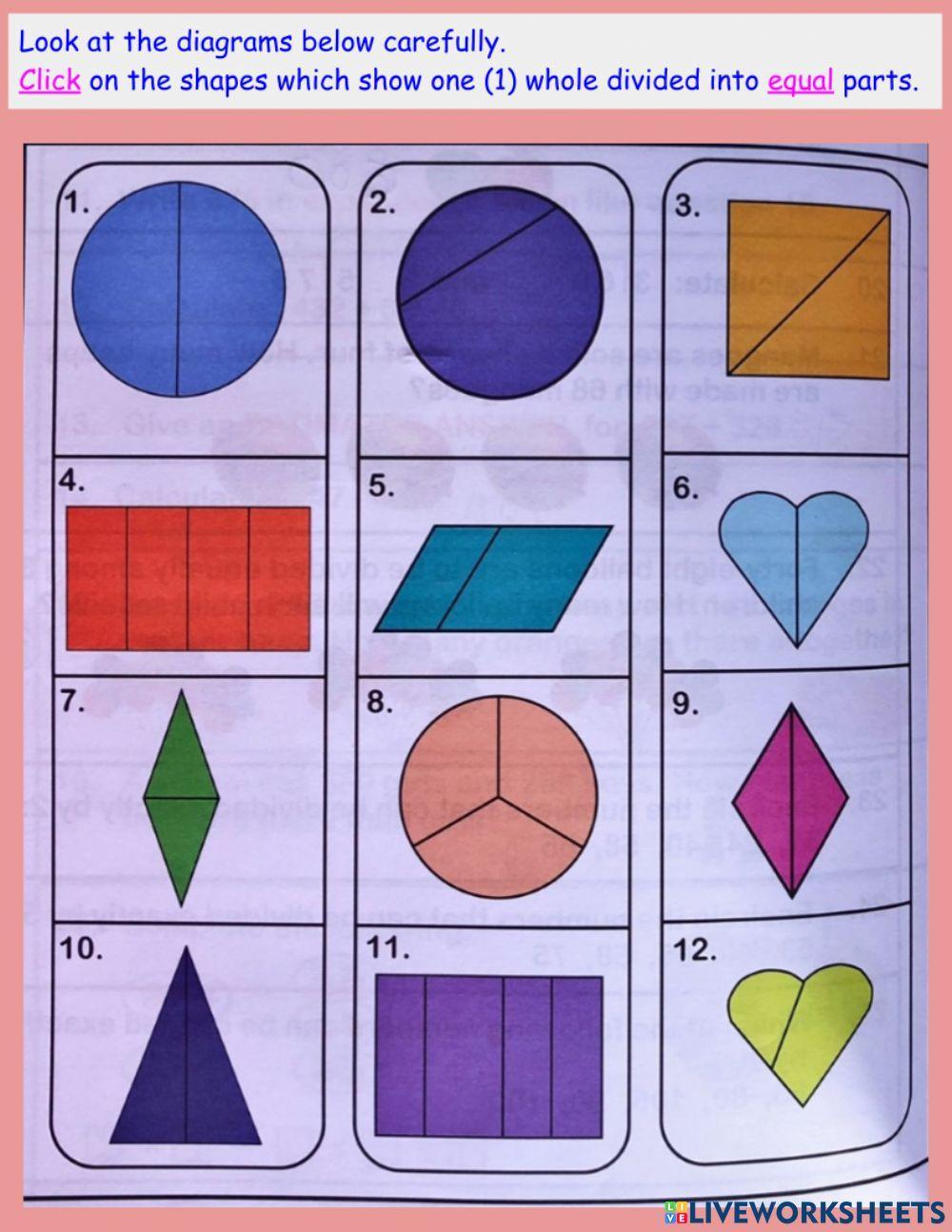 Equal Parts of a Whole or Not? Equal Parts of a Whole or Not?
