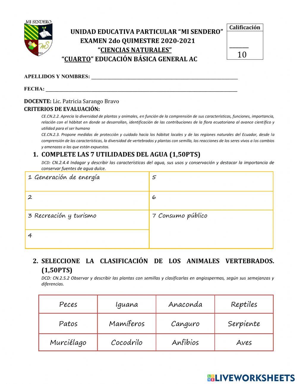 Ciencias ac quimestre 2