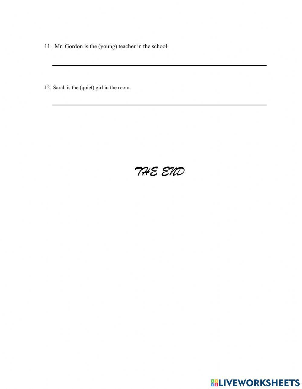 Comparing Adjectives