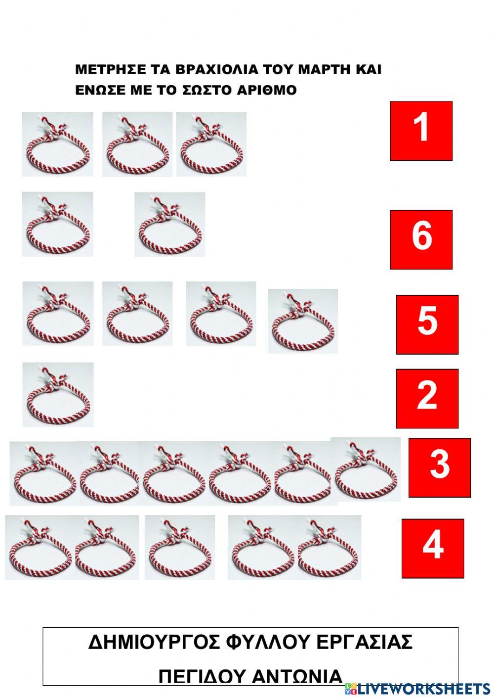 Μετρησε τα βραχιολια του μαρτη