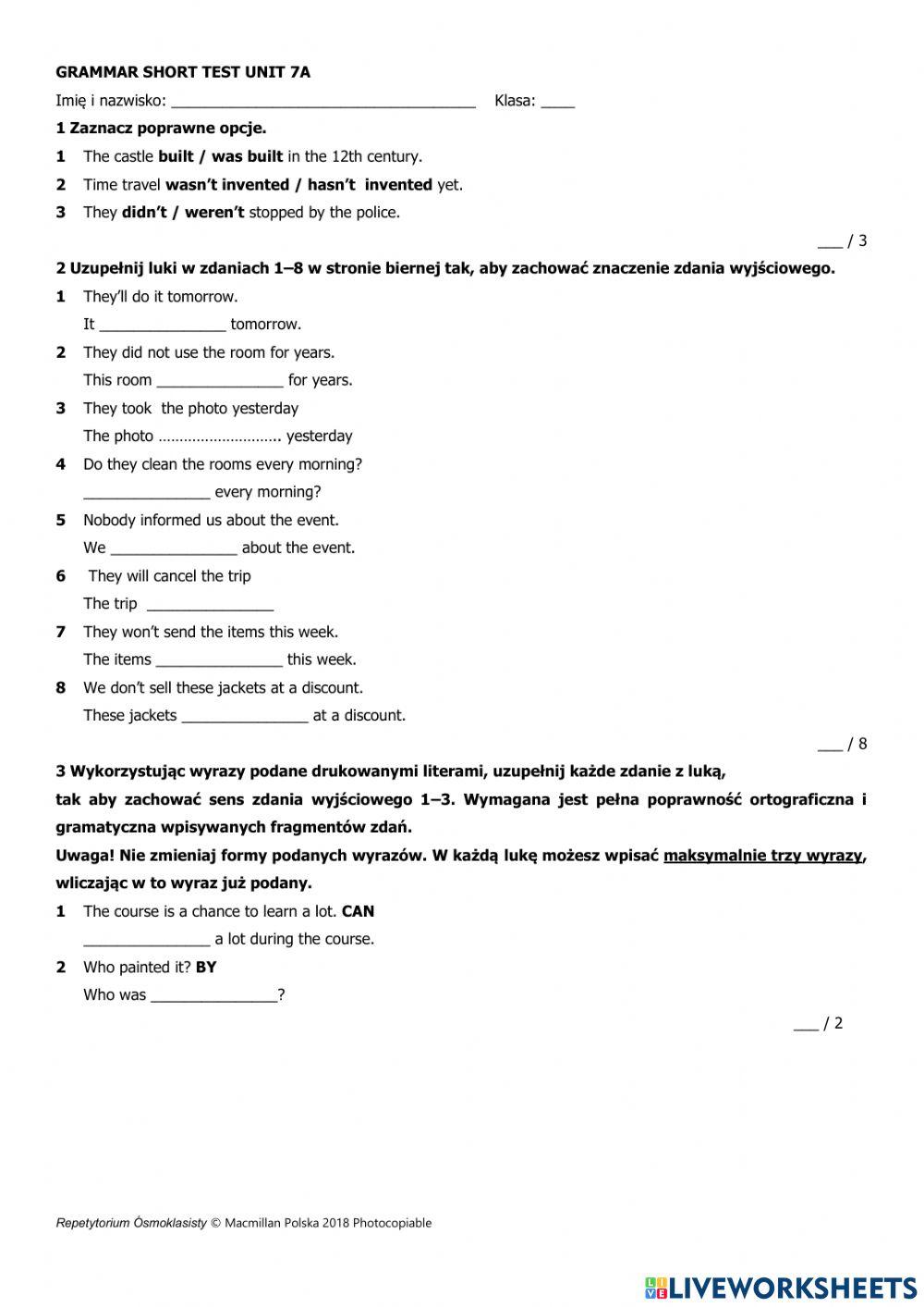 Passive voice 776394 DagaW Live Worksheets