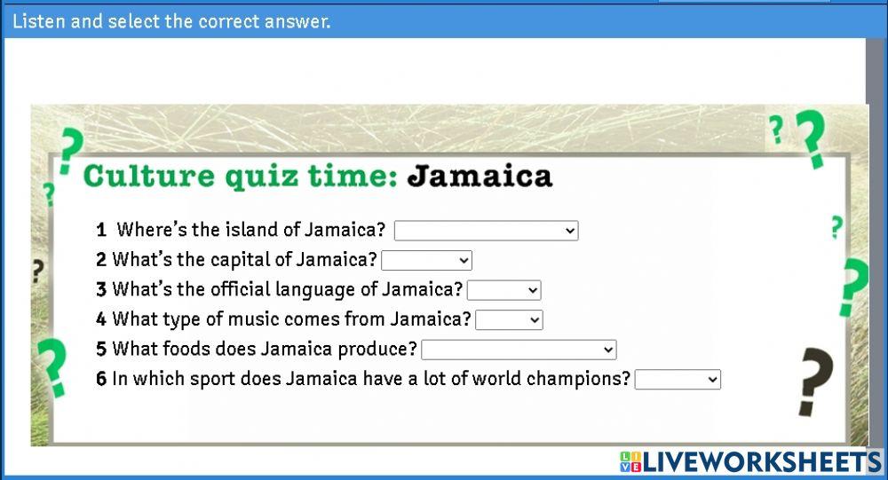 Jamaica culture quiz tiger 6 macmillan