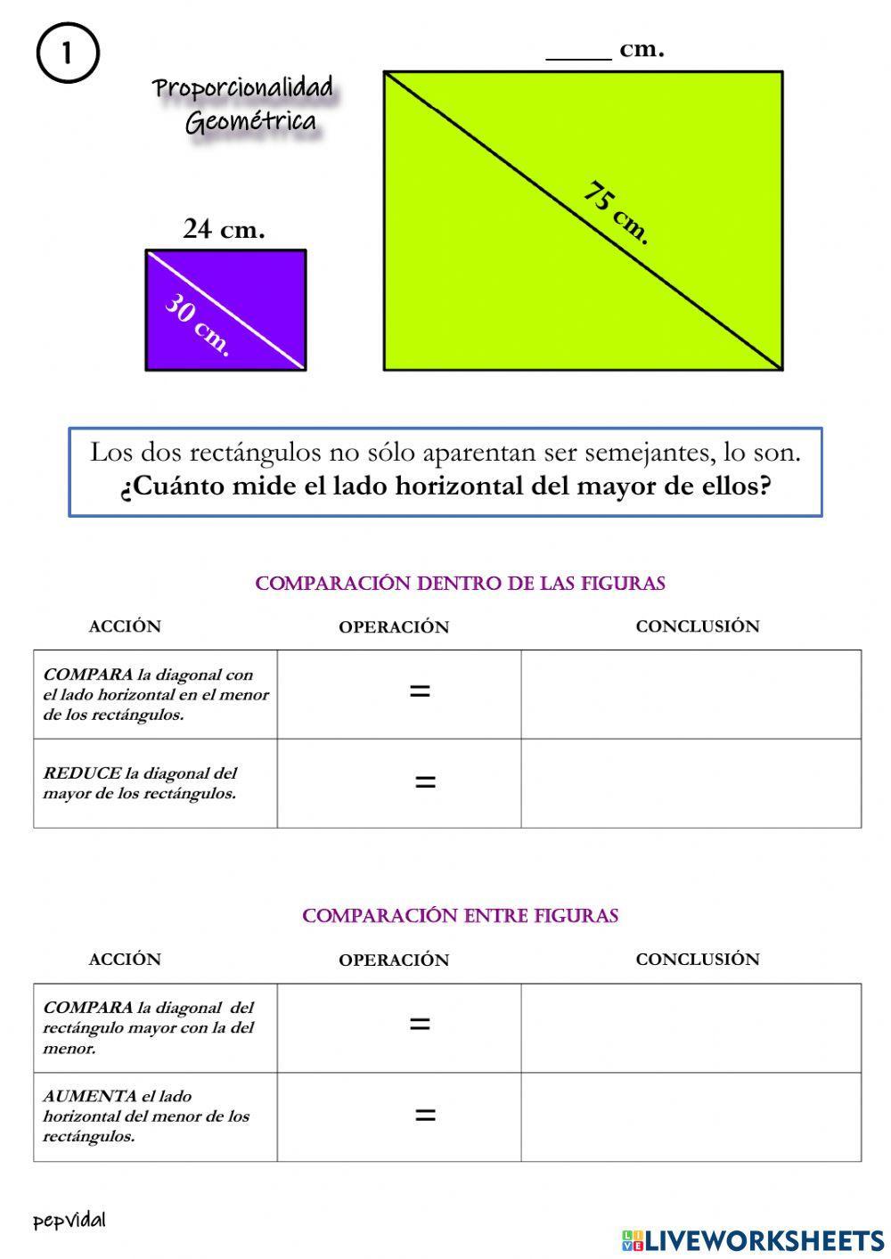 Proporcionalidad geométrica 1