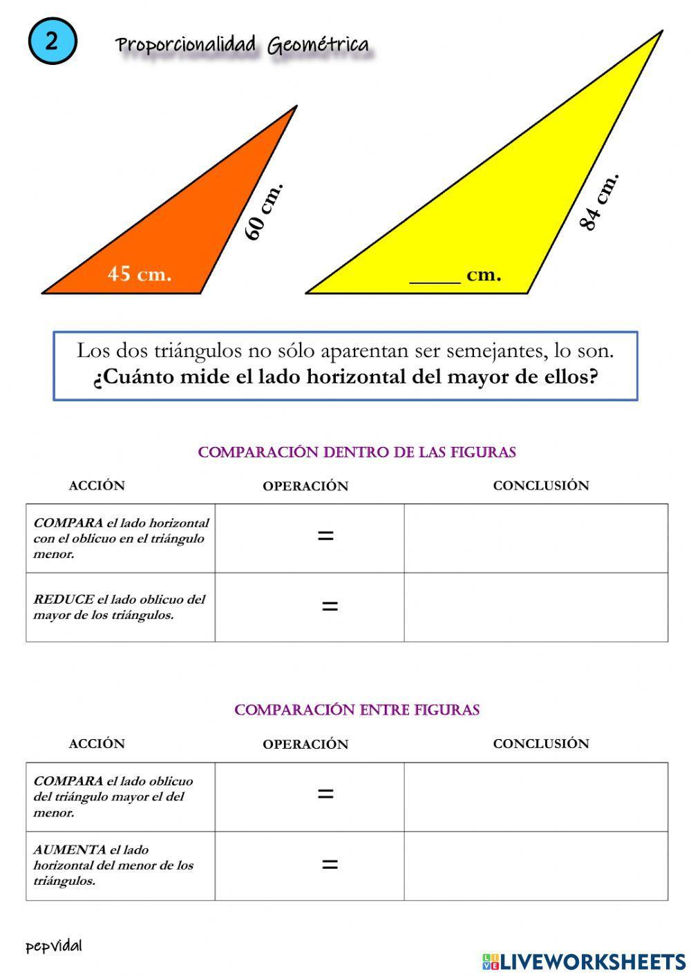 Proporcionalidad geométrica 2