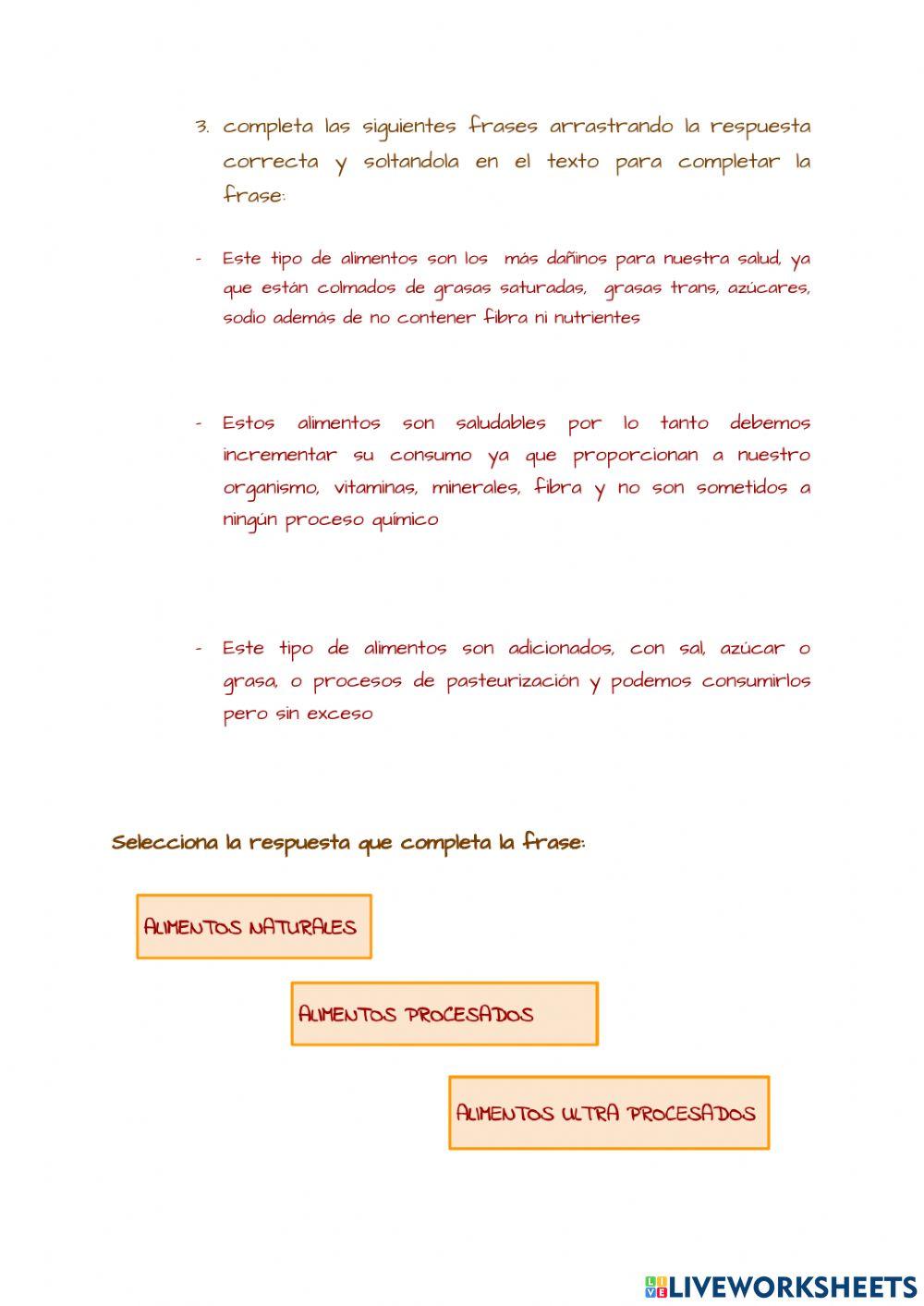 Natural vs. ultra procesado