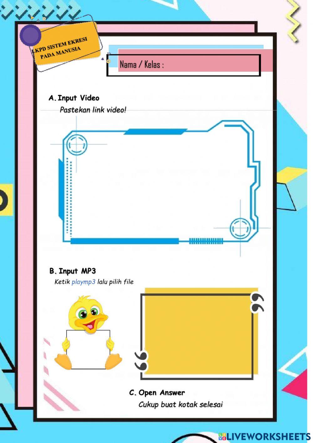 Pengumpulan tugas LKPD liveworksheet