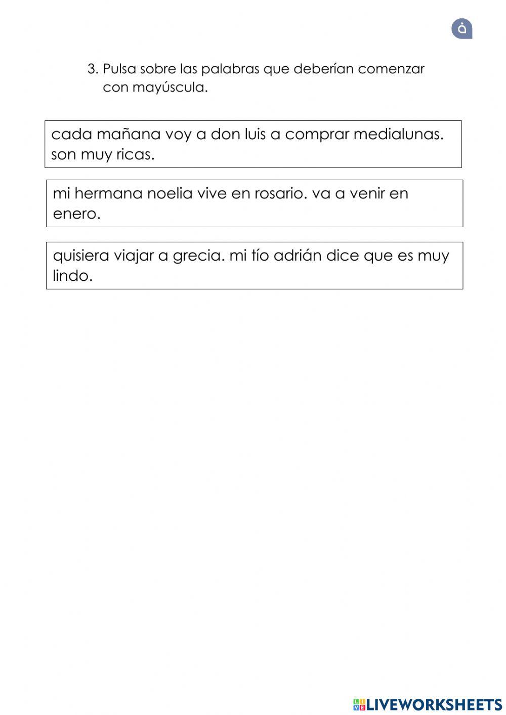 El uso de la mayúscula y el punto