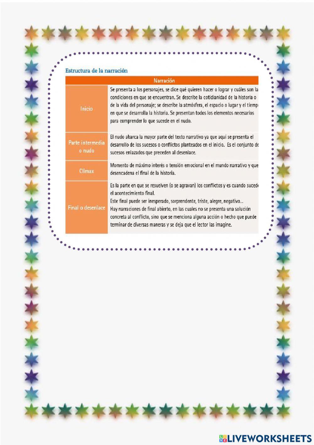 Leer un subgénero narrativo de tu preferencia