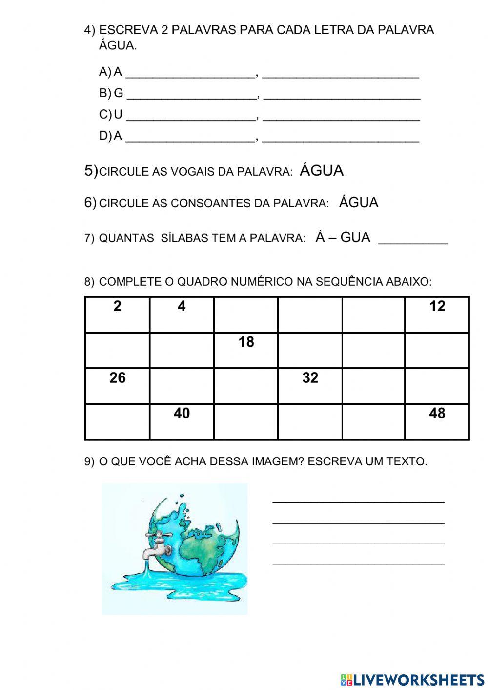 Atividade Dia Mundial da Água