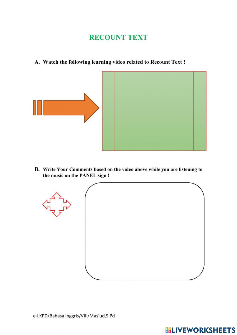 Recount Text interactive exercise for 8 | Live Worksheets