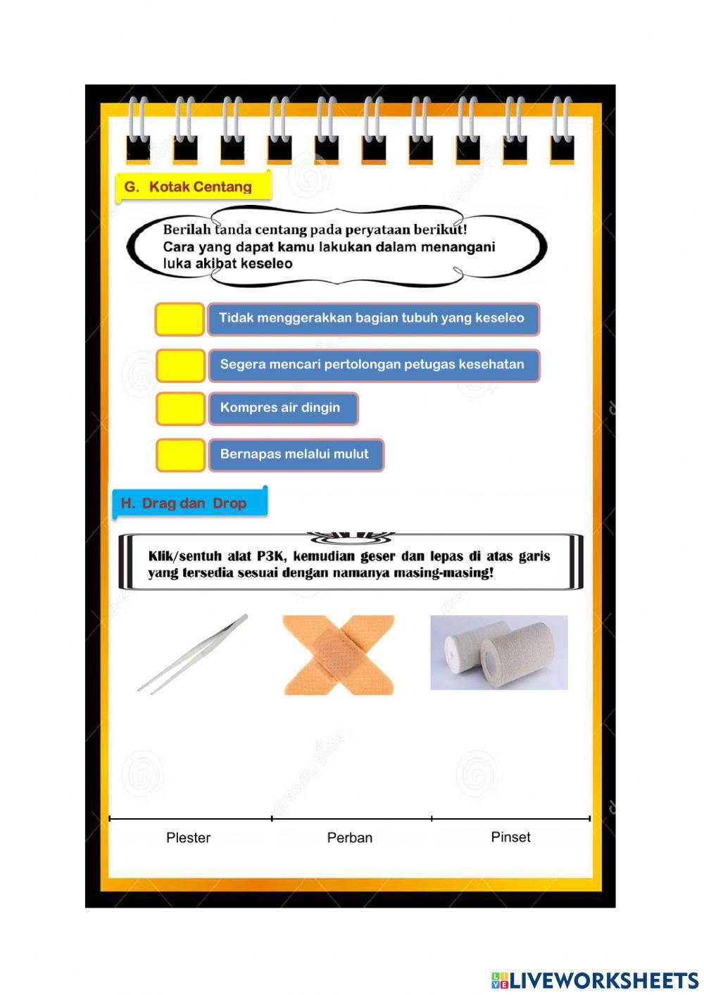 Latihan Soal Jenis dan Cara Menangani Cedera