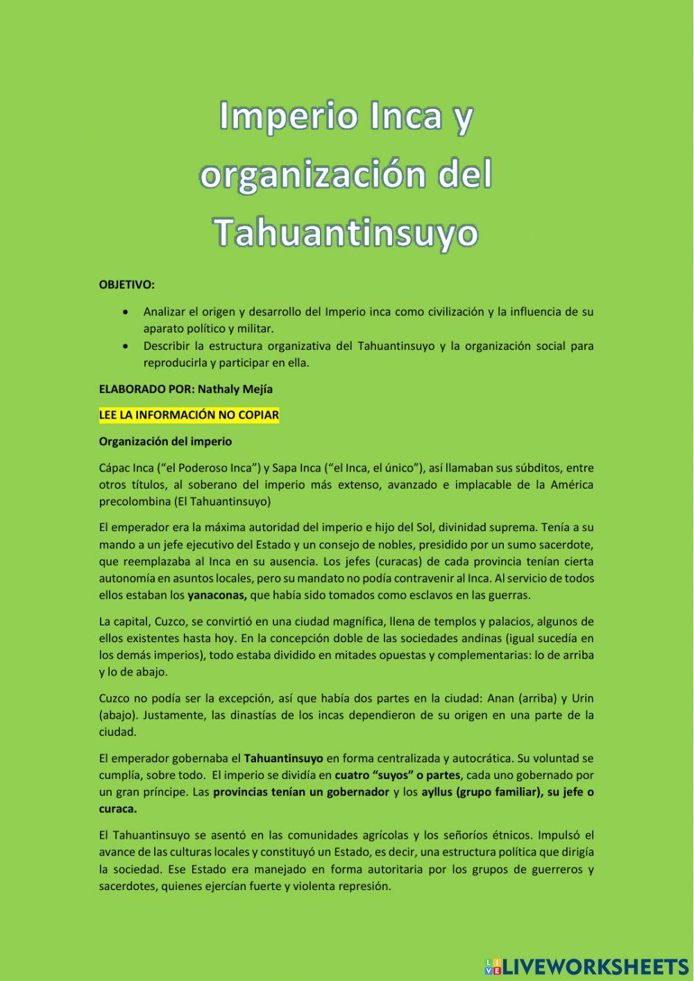 Introducción a los Incas