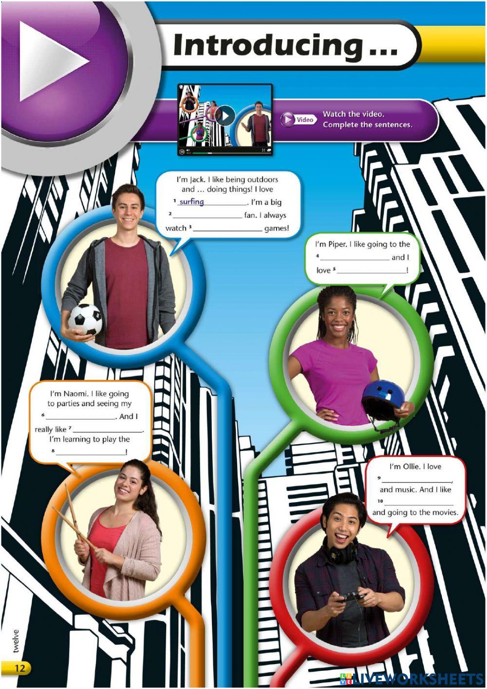 What do they like doing in their free time?