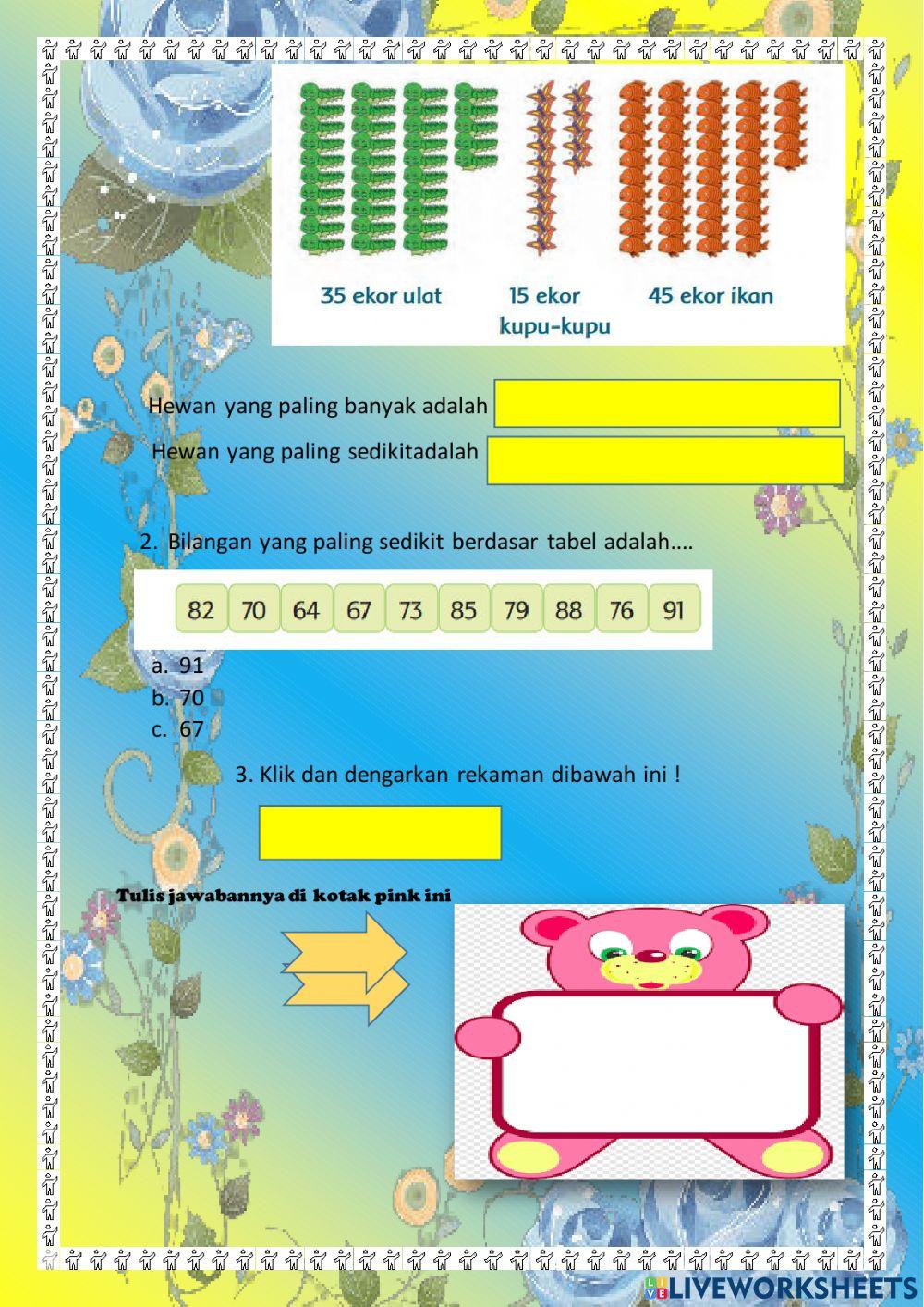 Benda hewan dan tanaman disekitarku