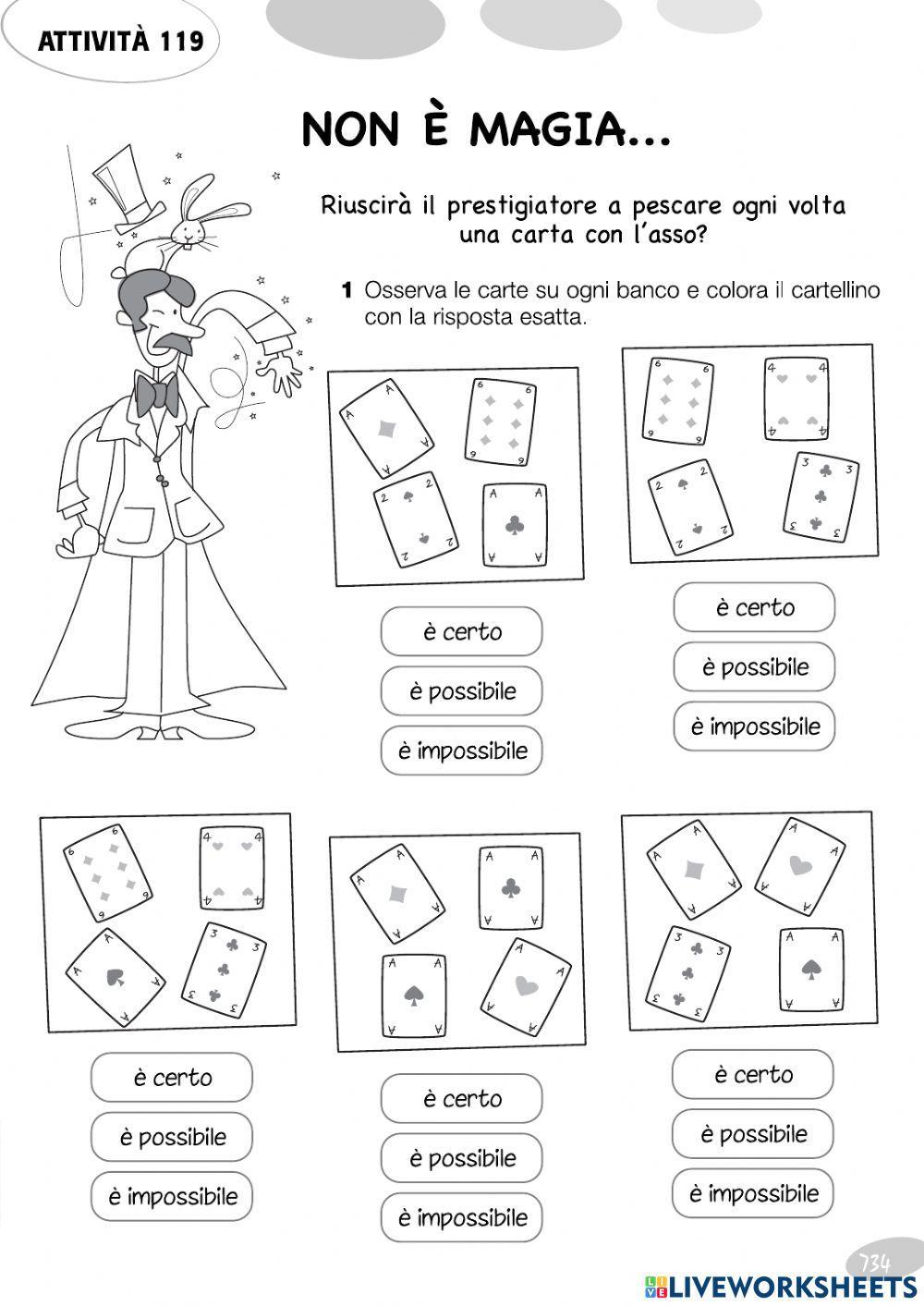 Le probabilità: certo, possibile, impossibile