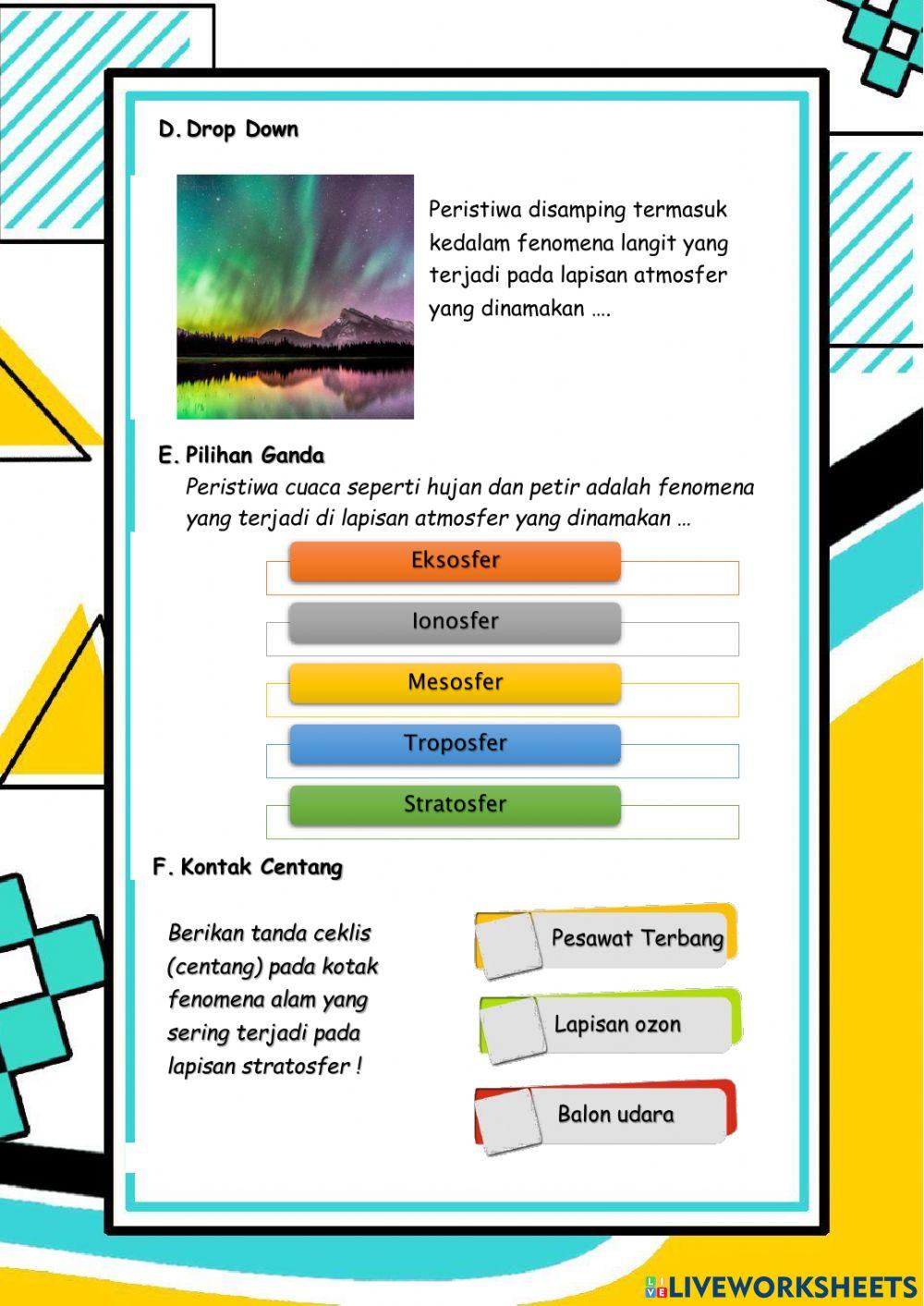 Latihan lapisan atmosfer