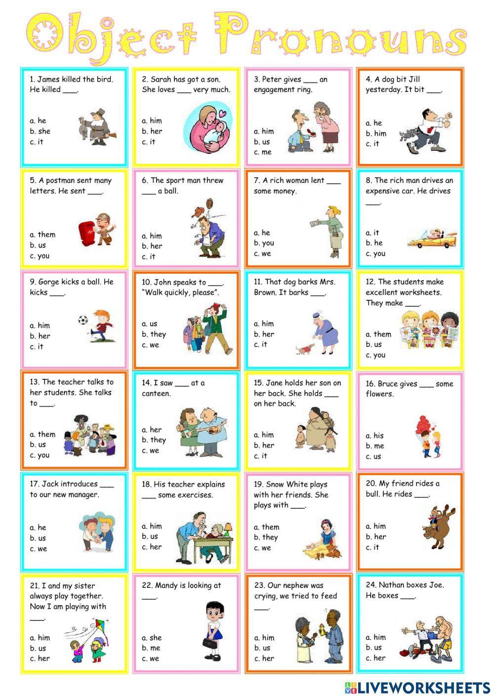 Object pronouns Object pronouns