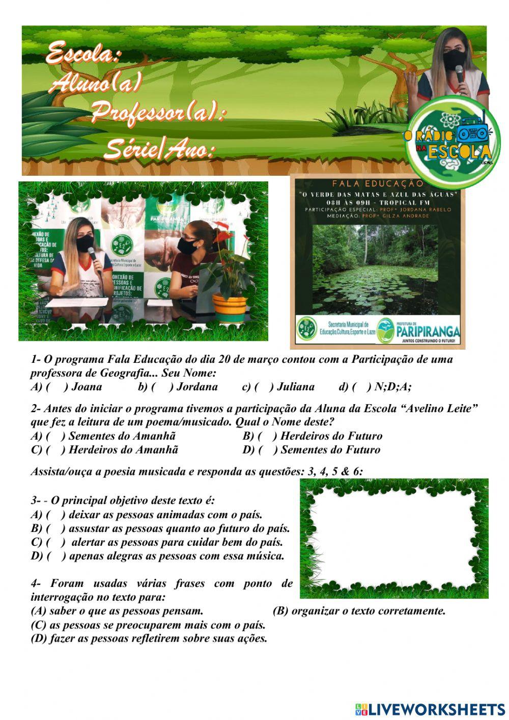 Radio Escola 20 de março