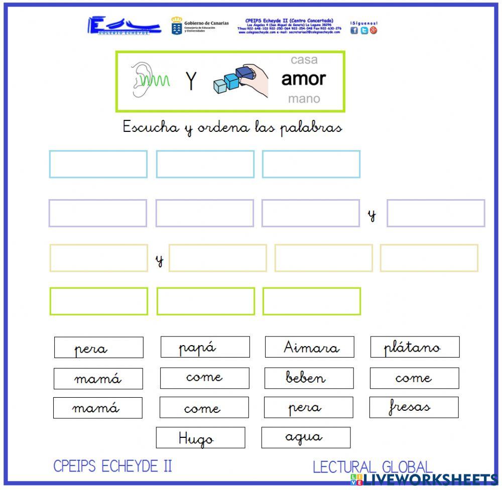 Lectura Global. Escuchar frases 2