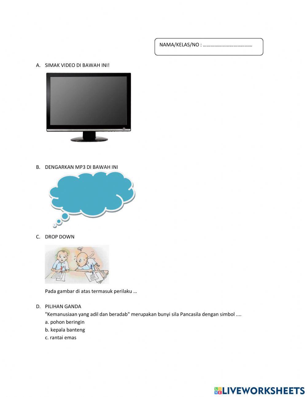 Ulangan Akhir Semester II worksheet | Live Worksheets