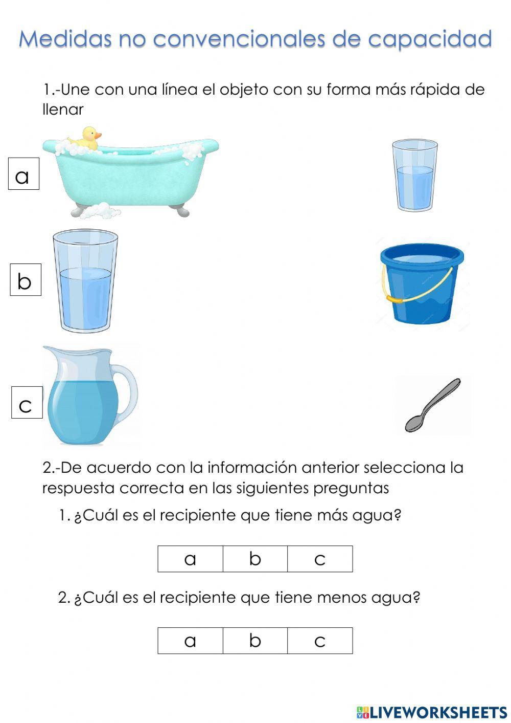 Medidas no convencionales de longitud y capacidad