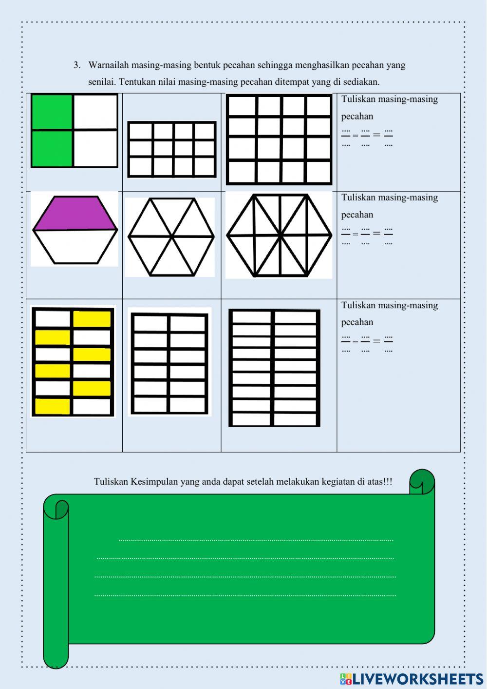 Lkpd pecahan senilai