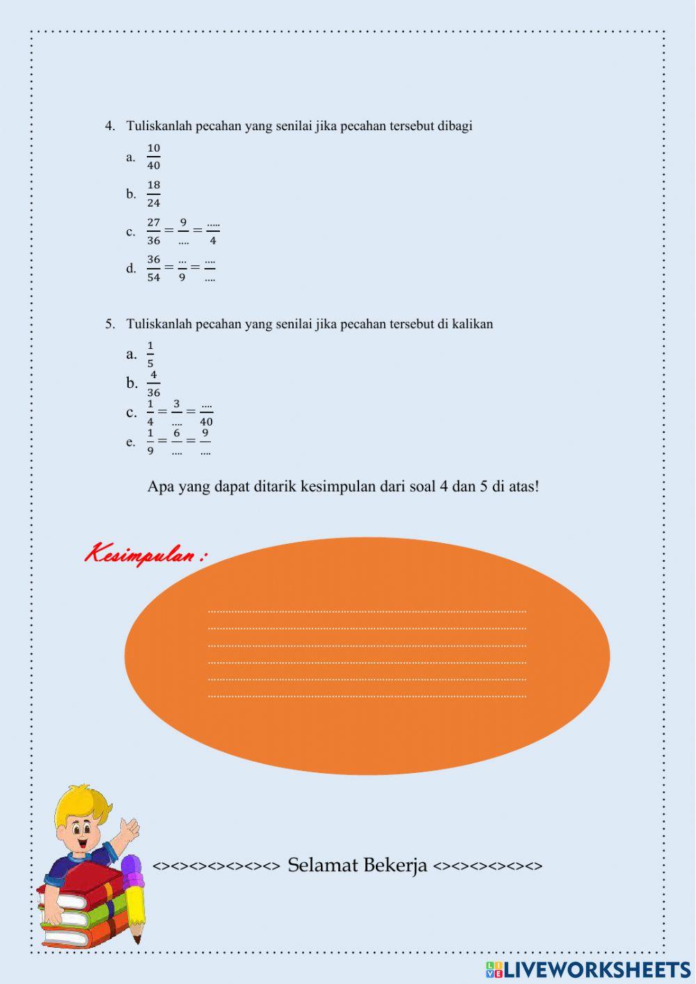 Lkpd pecahan senilai