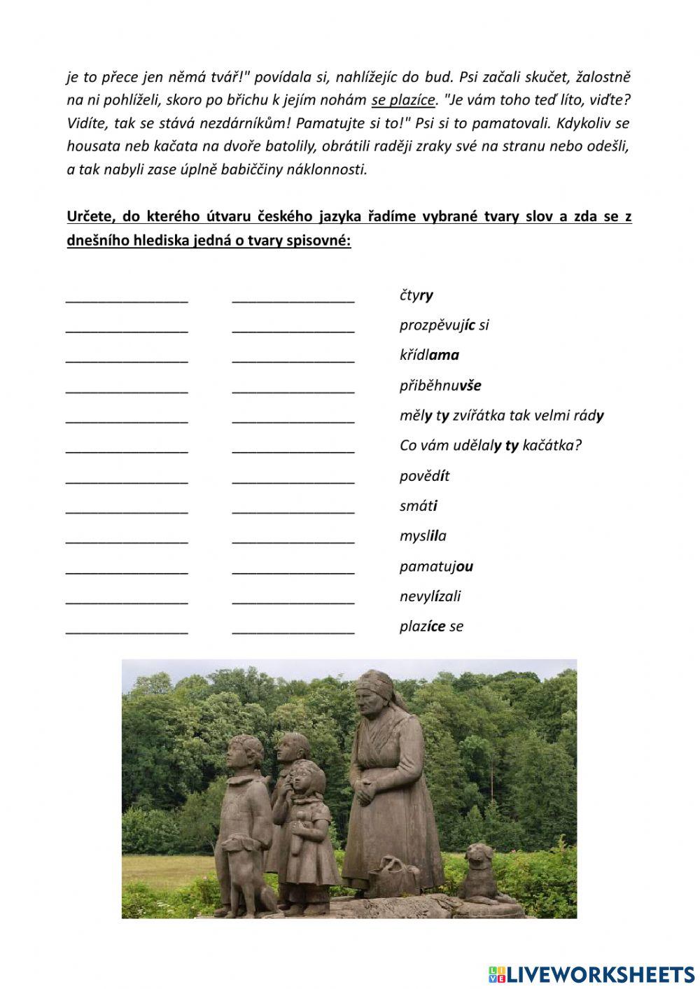 Útvary českého jazyka v Babičce Boženy Němcové